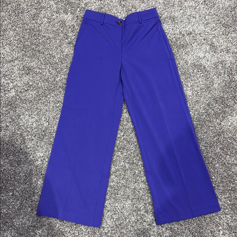 Vibrant Blue Wide-Leg Trousers